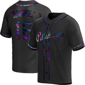 Men's Aramis Ramirez Pittsburgh Pirates Replica Black Holographic Alternate Jersey