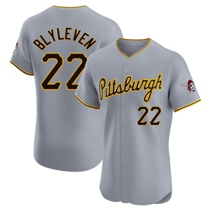 Men's Bert Blyleven Pittsburgh Pirates Elite Gray Road Jersey