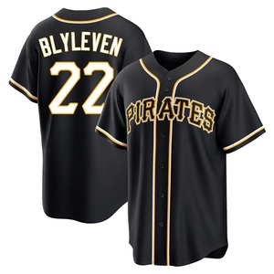 Men's Bert Blyleven Pittsburgh Pirates Replica Black Fashion Out Jersey