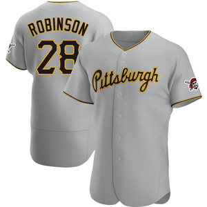 Men's Bill Robinson Pittsburgh Pirates Authentic Gray Road Jersey
