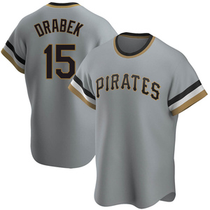Men's Doug Drabek Pittsburgh Pirates Replica Gray Road Cooperstown Collection Jersey