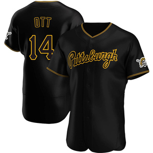 Men's Ed Ott Pittsburgh Pirates Authentic Black Alternate Team Jersey