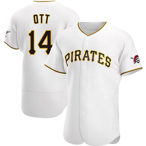 Men's Ed Ott Pittsburgh Pirates Authentic White Home Jersey