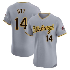 Men's Ed Ott Pittsburgh Pirates Elite Gray Road Jersey