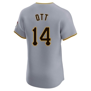 Men's Ed Ott Pittsburgh Pirates Elite Gray Road Jersey