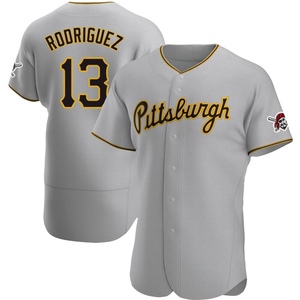 Men's Endy Rodriguez Pittsburgh Pirates Authentic Gray Road Jersey
