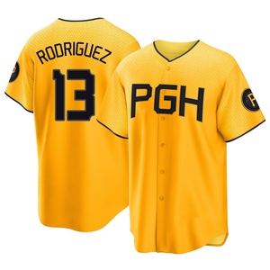 Men's Endy Rodriguez Pittsburgh Pirates Replica Gold 2023 City Connect Jersey