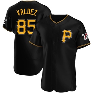 Men's Esmerlyn Valdez Pittsburgh Pirates Authentic Black Alternate Jersey