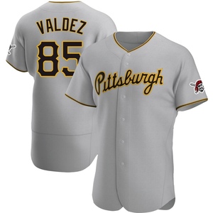 Men's Esmerlyn Valdez Pittsburgh Pirates Authentic Gray Road Jersey