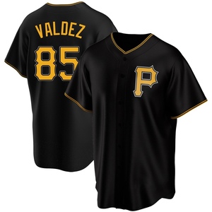 Men's Esmerlyn Valdez Pittsburgh Pirates Replica Black Alternate Jersey