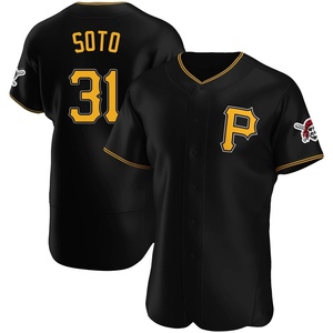 Men's Gregory Soto Pittsburgh Pirates Authentic Black Alternate Jersey