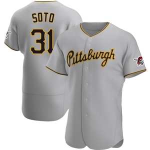 Men's Gregory Soto Pittsburgh Pirates Authentic Gray Road Jersey