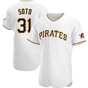 Men's Gregory Soto Pittsburgh Pirates Authentic White Home Jersey