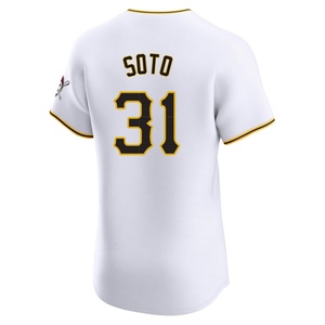 Men's Gregory Soto Pittsburgh Pirates Elite White Home Jersey