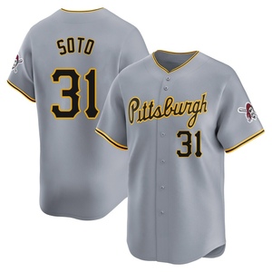 Men's Gregory Soto Pittsburgh Pirates Limited Gray Away Jersey