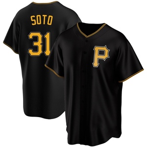 Men's Gregory Soto Pittsburgh Pirates Replica Black Alternate Jersey