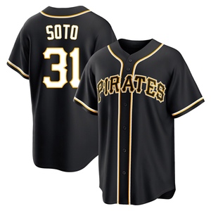 Men's Gregory Soto Pittsburgh Pirates Replica Black Fashion Out Jersey