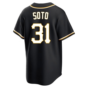 Men's Gregory Soto Pittsburgh Pirates Replica Black Fashion Out Jersey