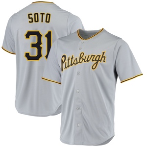 Men's Gregory Soto Pittsburgh Pirates Replica Gray Road Jersey