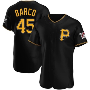 Men's Hunter Barco Pittsburgh Pirates Authentic Black Alternate Jersey