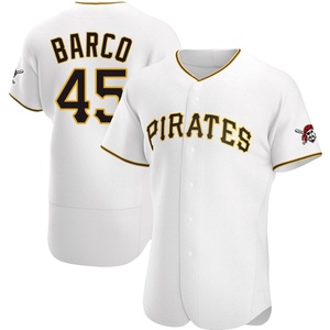 Men's Hunter Barco Pittsburgh Pirates Authentic White Home Jersey