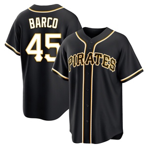 Men's Hunter Barco Pittsburgh Pirates Replica Black Fashion Out Jersey