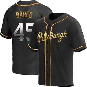 Men's Hunter Barco Pittsburgh Pirates Replica Black Golden Alternate Jersey