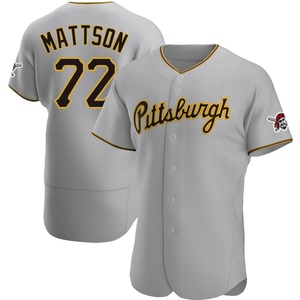Men's Isaac Mattson Pittsburgh Pirates Authentic Gray Road Jersey