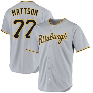 Men's Isaac Mattson Pittsburgh Pirates Replica Gray Road Jersey