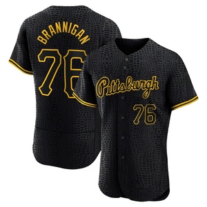Men's Jack Brannigan Pittsburgh Pirates Authentic Black Snake Skin City Jersey