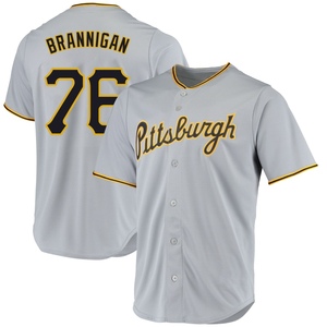 Men's Jack Brannigan Pittsburgh Pirates Replica Gray Road Jersey