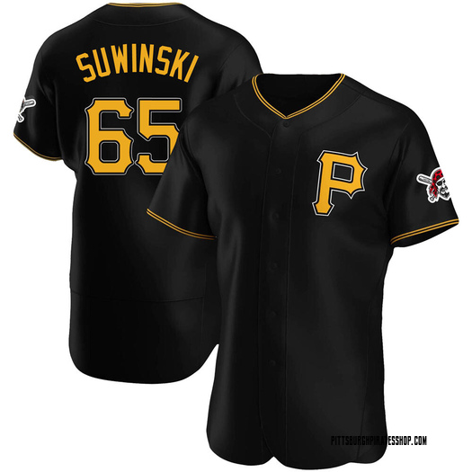 Men's Jack Suwinski Pittsburgh Pirates Authentic Black Alternate Jersey