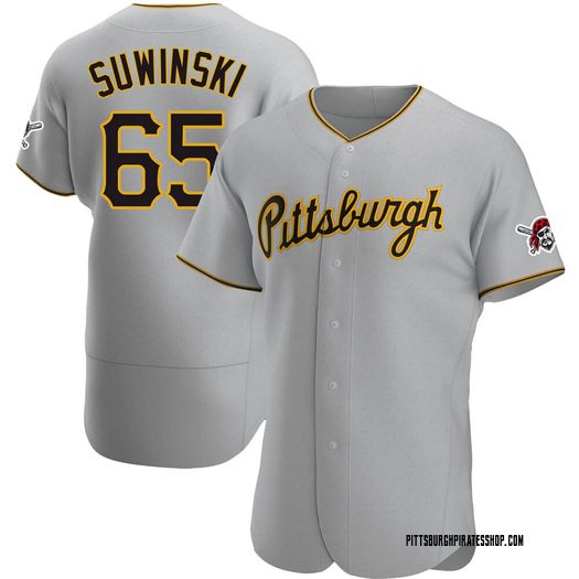 Men's Jack Suwinski Pittsburgh Pirates Authentic Gray Road Jersey