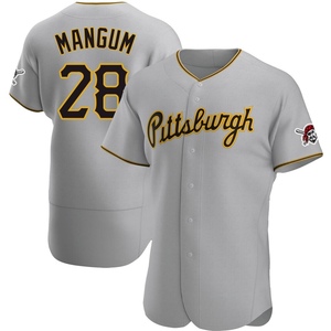 Men's Jake Mangum Pittsburgh Pirates Authentic Gray Road Jersey