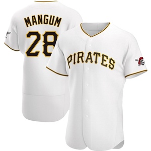 Men's Jake Mangum Pittsburgh Pirates Authentic White Home Jersey