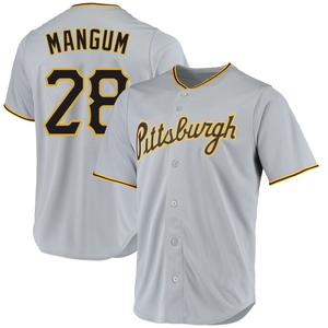 Men's Jake Mangum Pittsburgh Pirates Replica Gray Road Jersey