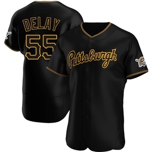 Men's Jason Delay Pittsburgh Pirates Authentic Black Alternate Team Jersey