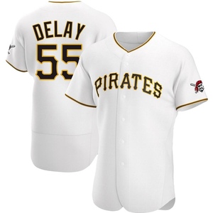 Men's Jason Delay Pittsburgh Pirates Authentic White Home Jersey