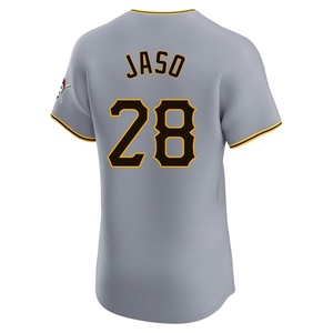 Men's John Jaso Pittsburgh Pirates Elite Gray Road Jersey
