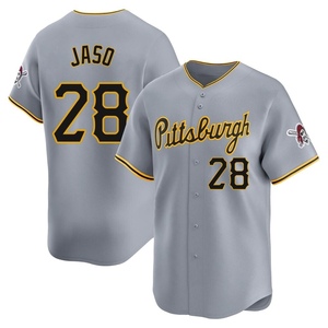 Men's John Jaso Pittsburgh Pirates Limited Gray Away Jersey