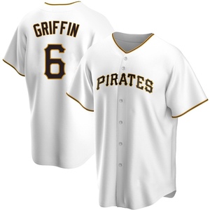 Men's Konnor Griffin Pittsburgh Pirates Replica White Home Jersey