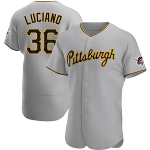 Men's Marco Luciano Pittsburgh Pirates Authentic Gray Road Jersey