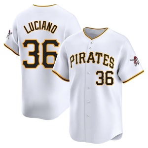 Men's Marco Luciano Pittsburgh Pirates Limited White Home Jersey