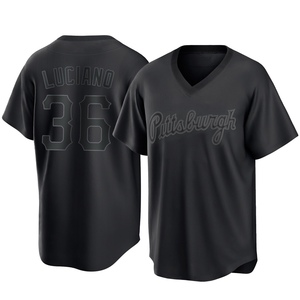 Men's Marco Luciano Pittsburgh Pirates Replica Black Pitch Fashion Jersey