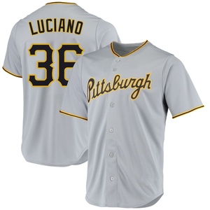 Men's Marco Luciano Pittsburgh Pirates Replica Gray Road Jersey