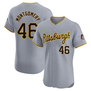 Men's Mason Montgomery Pittsburgh Pirates Elite Gray Road Jersey