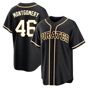Men's Mason Montgomery Pittsburgh Pirates Replica Black Fashion Out Jersey