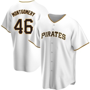 Men's Mason Montgomery Pittsburgh Pirates Replica White Home Jersey