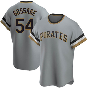 Men's Rich Gossage Pittsburgh Pirates Replica Gray Road Cooperstown Collection Jersey