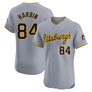 Men's Ryan Harbin Pittsburgh Pirates Elite Gray Road Jersey